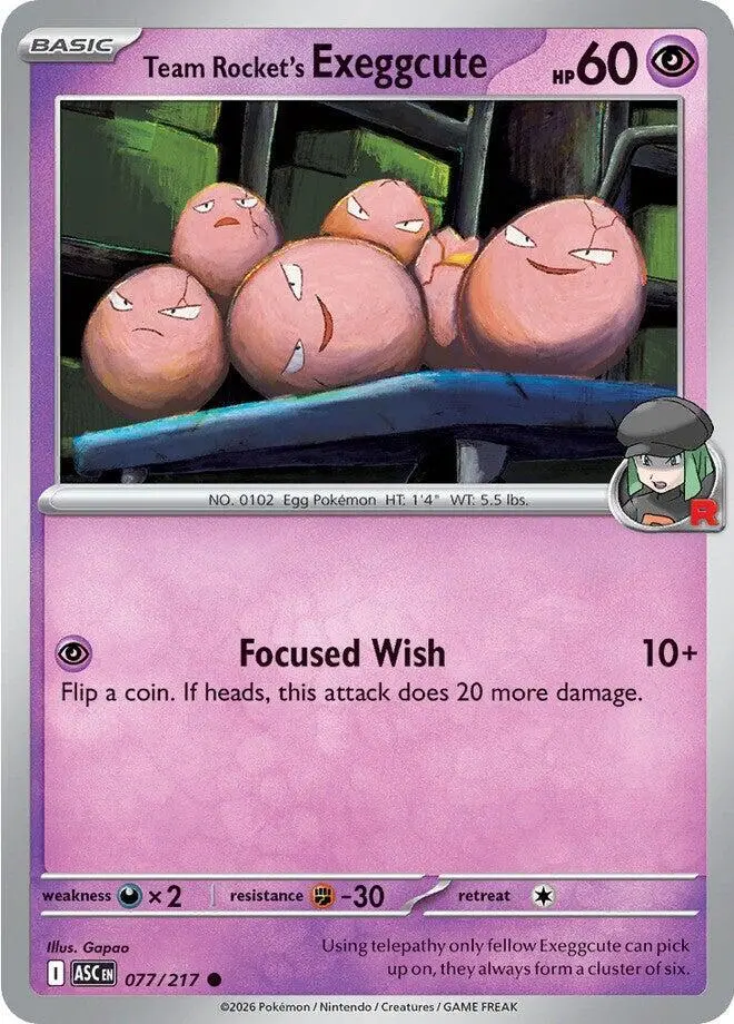 Team Rocket's Exeggcute, Ascended Heroes 077/217