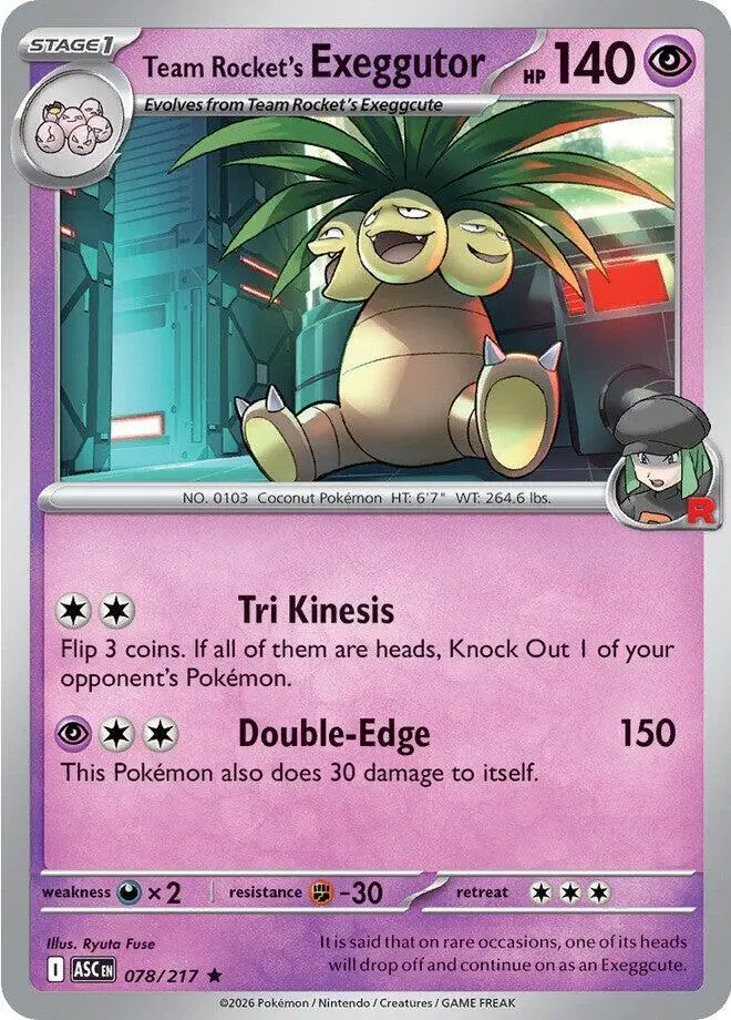 Team Rocket's Exeggutor, Ascended Heroes 078/217