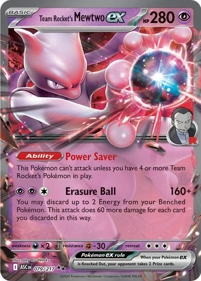 Team Rocket's Mewtwo ex, Ascended Heroes 079/217