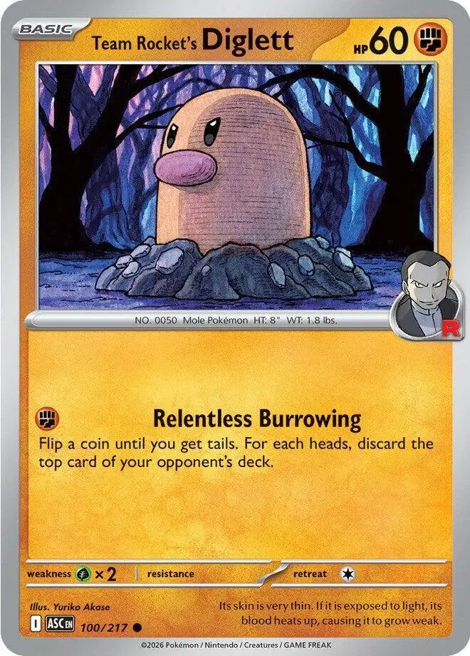 Team Rocket's Diglett, Ascended Heroes 100/217