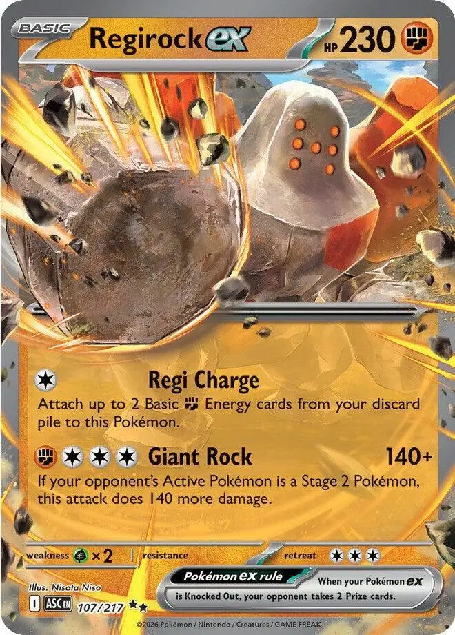 Regirock ex, Ascended Heroes 107/217