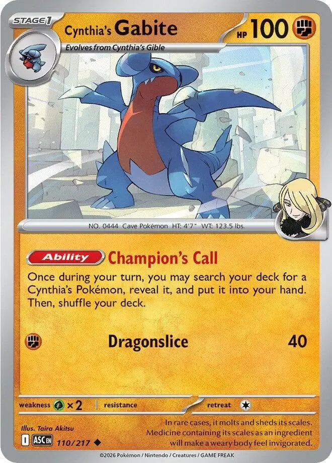 Cynthia's Gabite, Ascended Heroes 110/217
