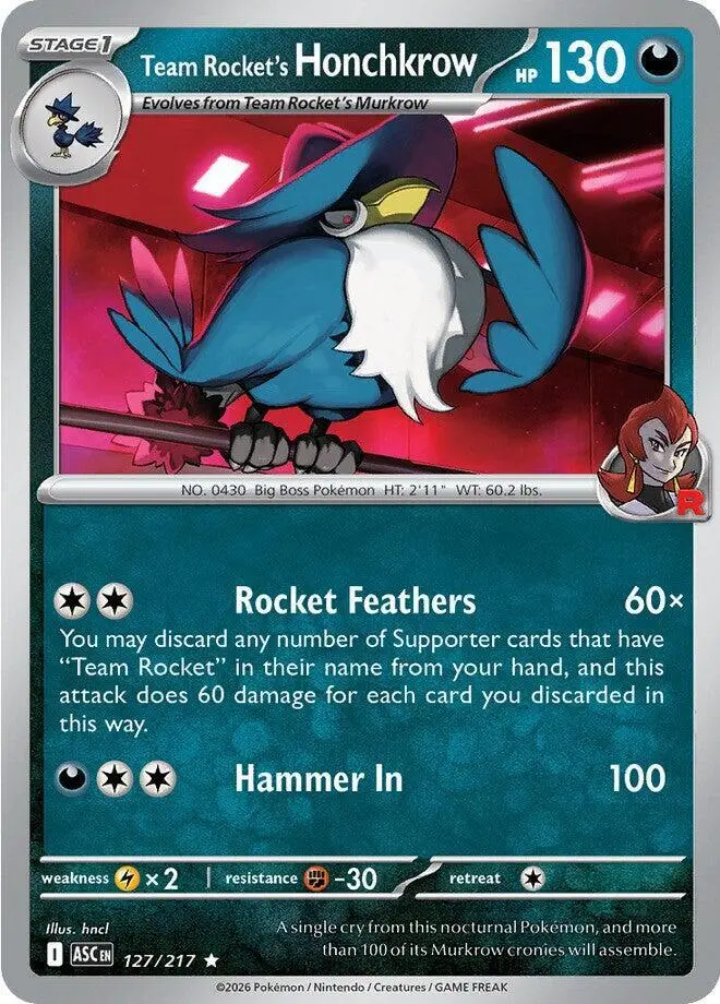 Team Rocket's Honchkrow, Ascended Heroes 127/217