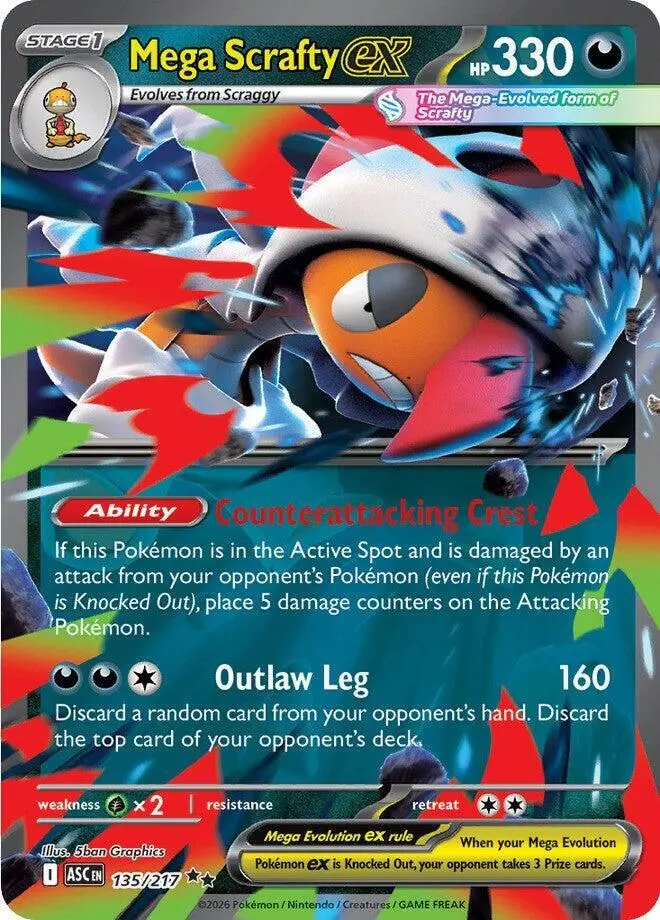 Mega Scrafty ex, Ascended Heroes 135/217