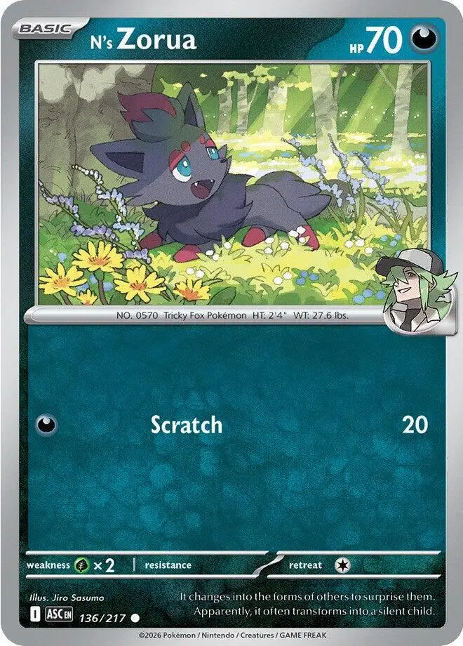 N's Zorua, Ascended Heroes 136/217