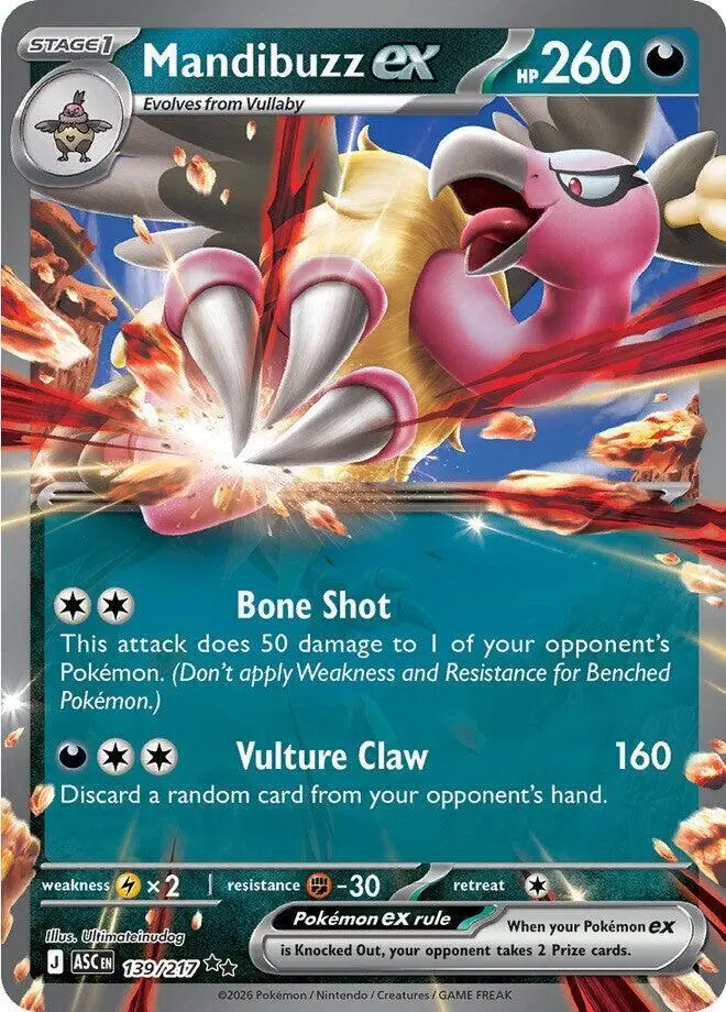 Mandibuzz ex, Ascended Heroes 139/217