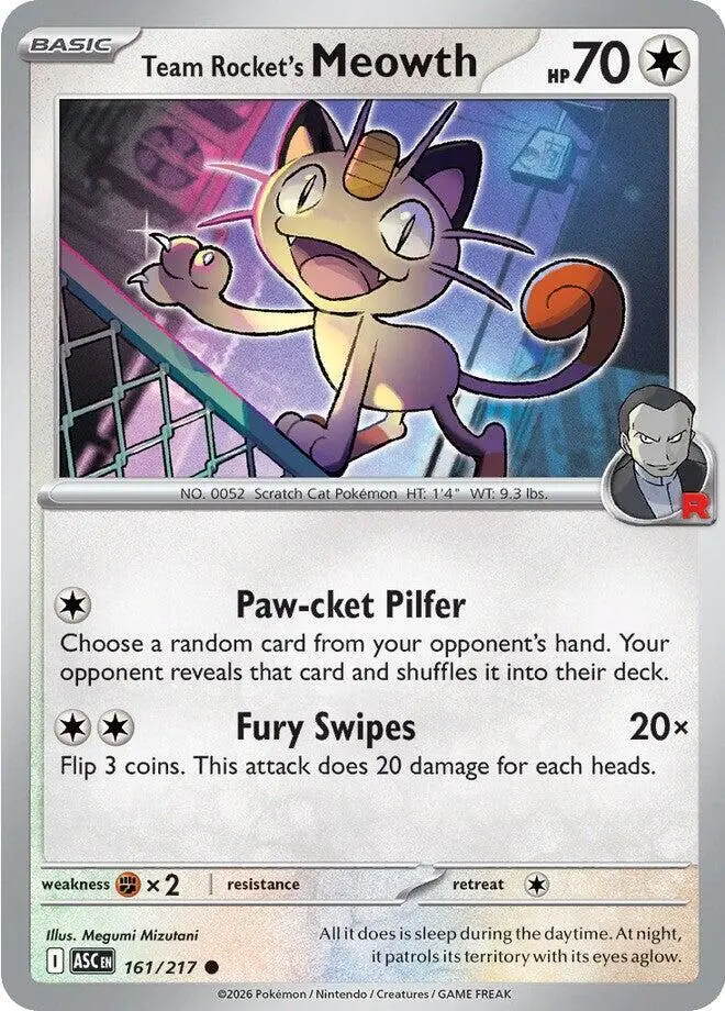 Team Rocket's Meowth, Ascended Heroes 161/217