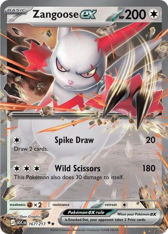 Zangoose ex, Ascended Heroes 167/217