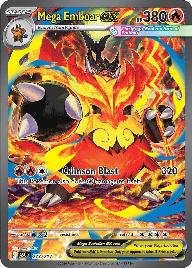 Mega Emboar ex, Ascended Heroes 273/217