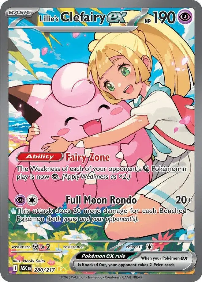 Lillie's Clefairy ex, Ascended Heroes 280/217