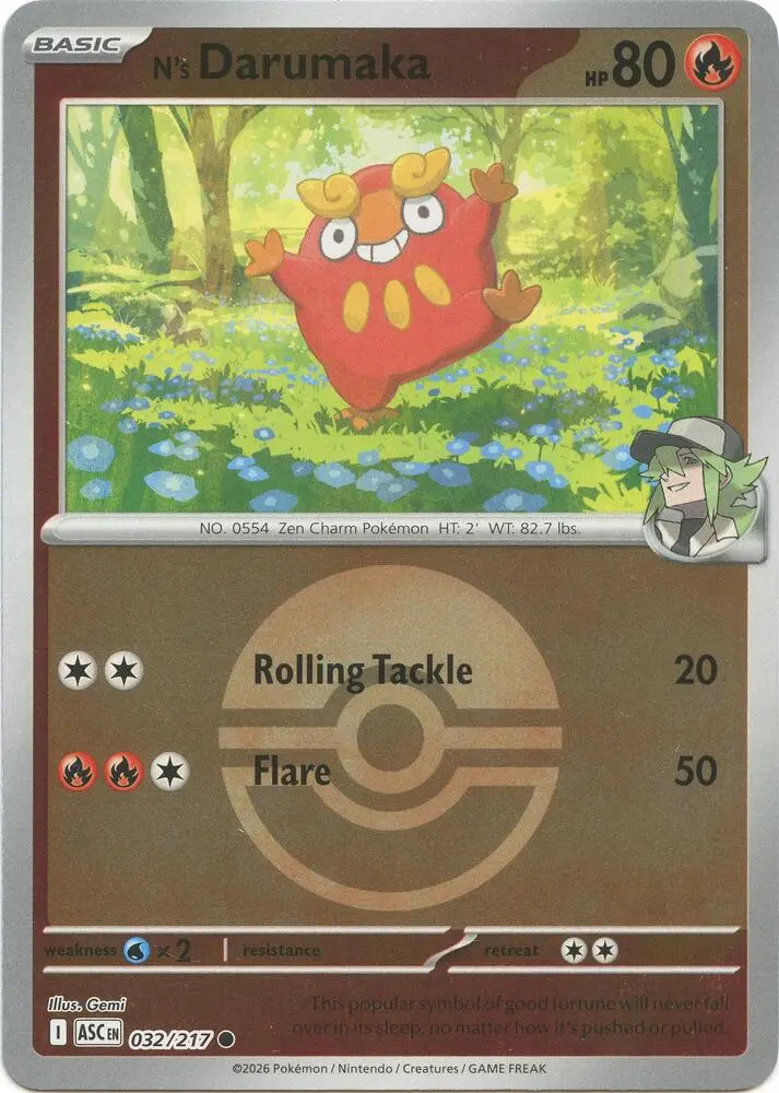N's Darumaka (Poke Ball), Ascended Heroes 032/217