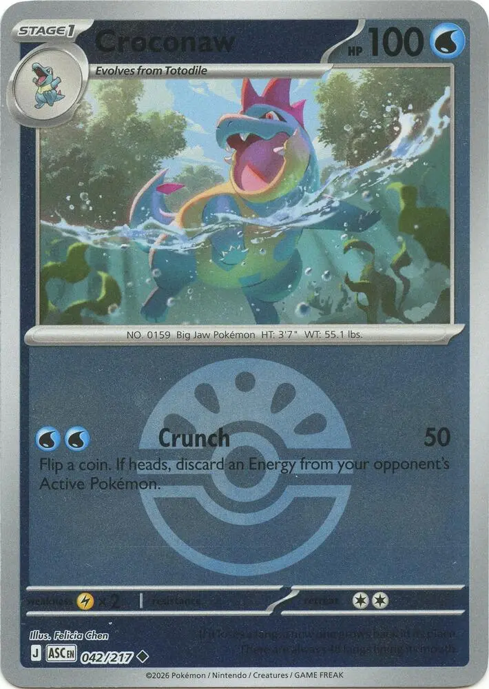 Croconaw (Friend Ball), Ascended Heroes 042/217