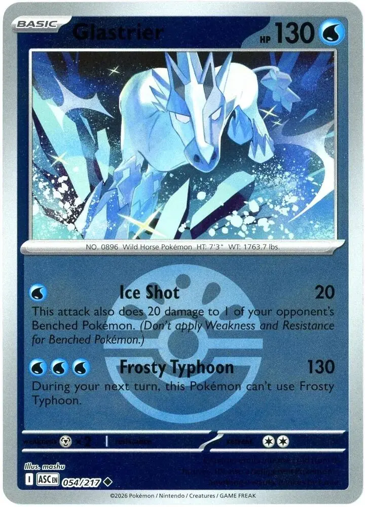 Glastrier (Friend Ball), Ascended Heroes 054/217