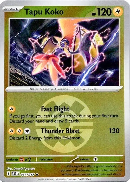 Tapu Koko (Quick Ball), Ascended Heroes 067/217