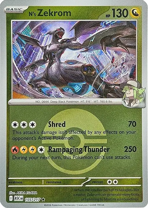 N's Zekrom (Poke Ball), Ascended Heroes 155/217