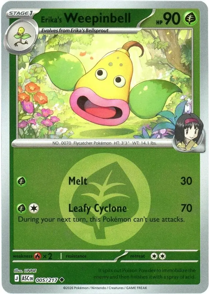 Erika's Weepinbell (Poke Ball), Ascended Heroes 005/217