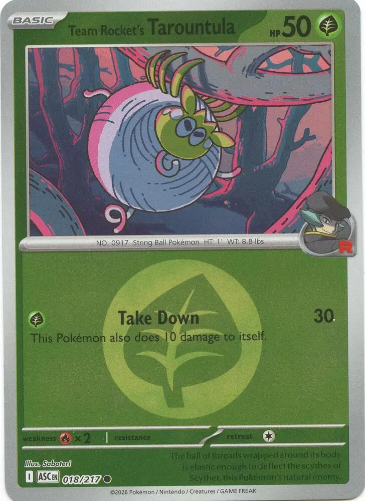 Team Rocket's Tarountula (Team Rocket), Ascended Heroes 018/217