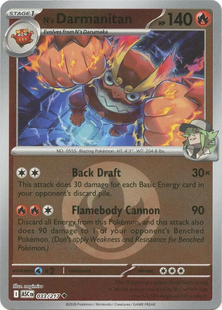 N's Darmanitan (Poke Ball), Ascended Heroes 033/217