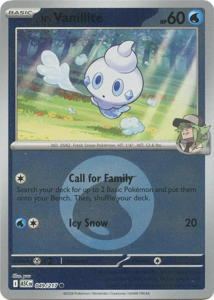 N's Vanillite (Poke Ball), Ascended Heroes 049/217