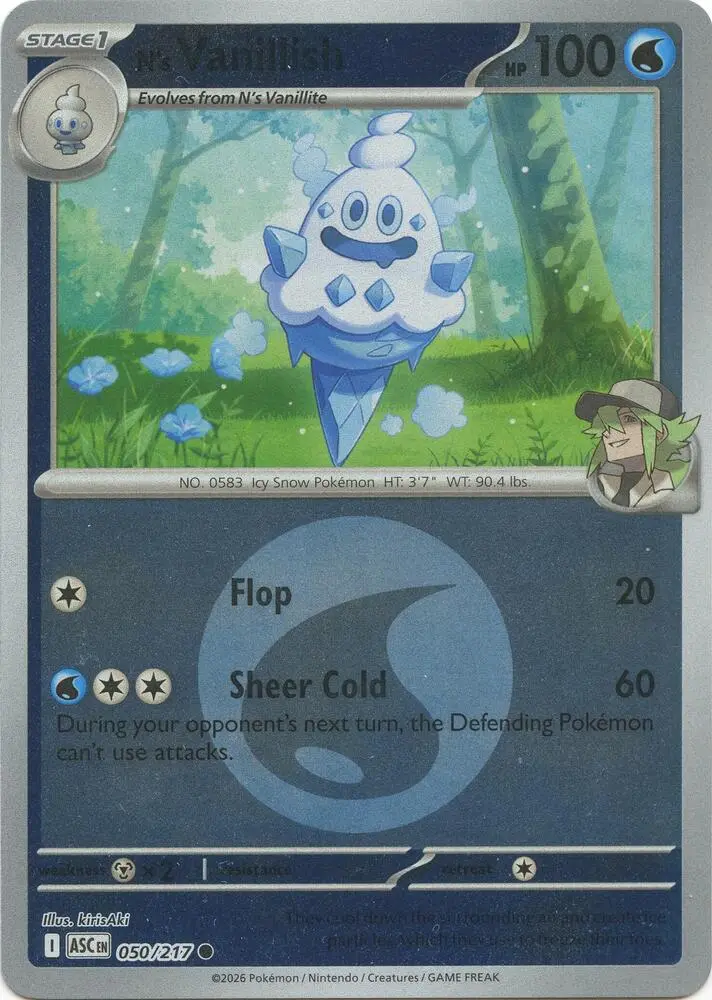 N's Vanillish (Poke Ball), Ascended Heroes 050/217