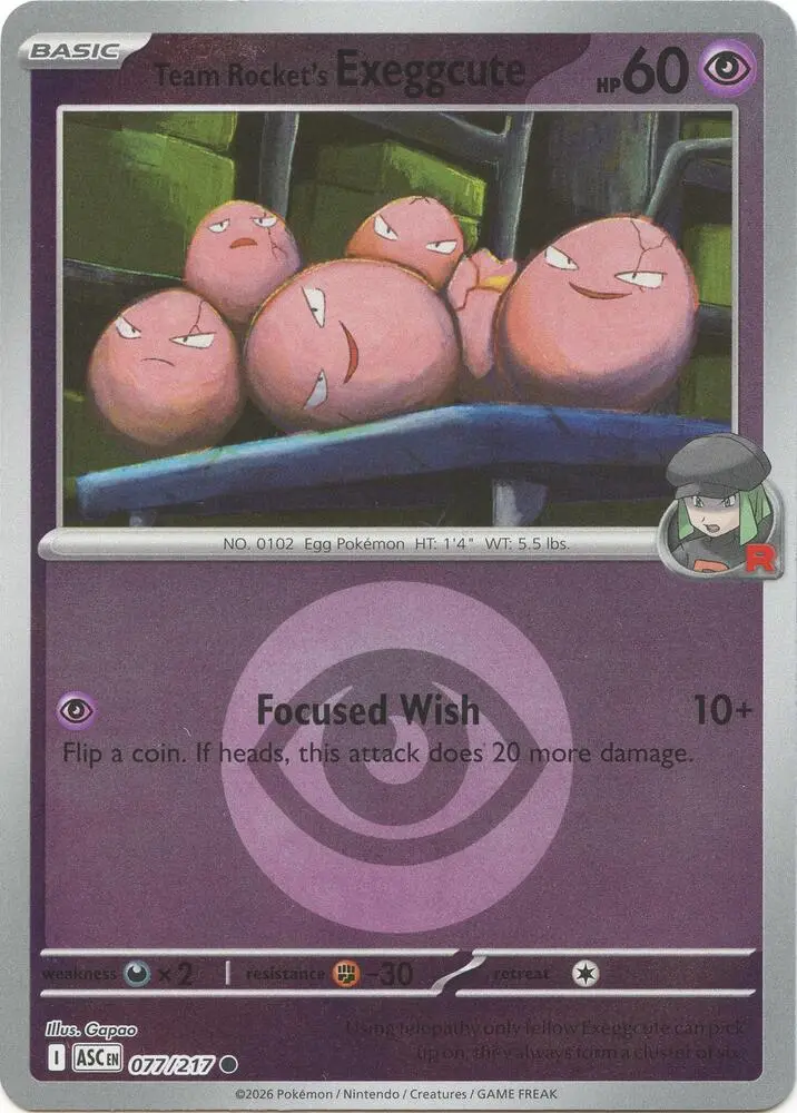 Team Rocket's Exeggcute (Team Rocket), Ascended Heroes 077/217