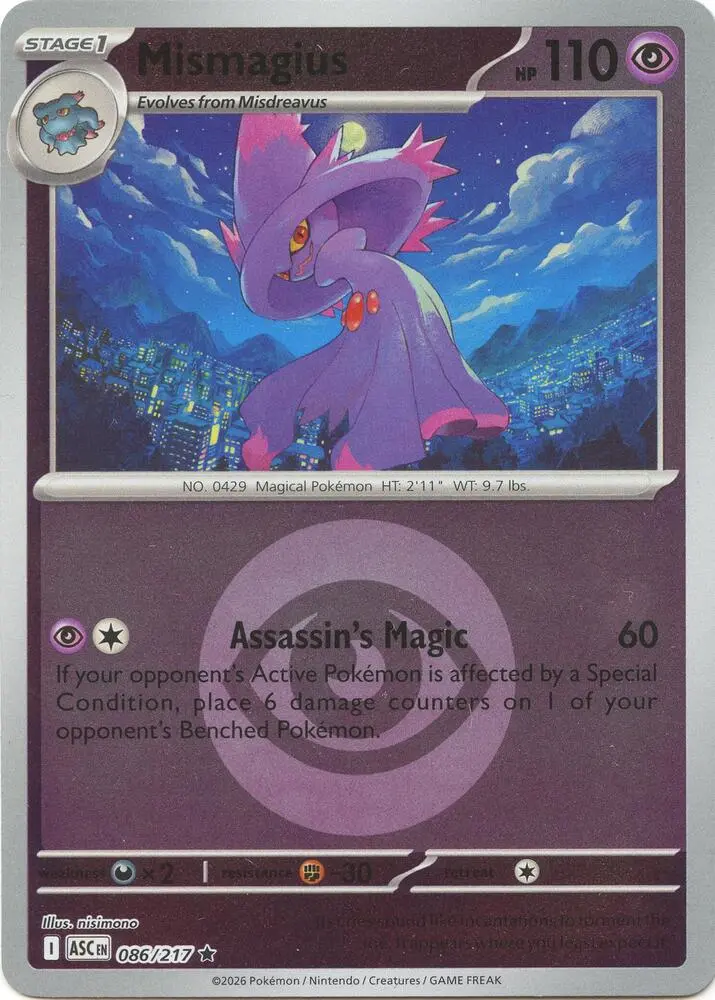 Mismagius (Dusk Ball), Ascended Heroes 086/217