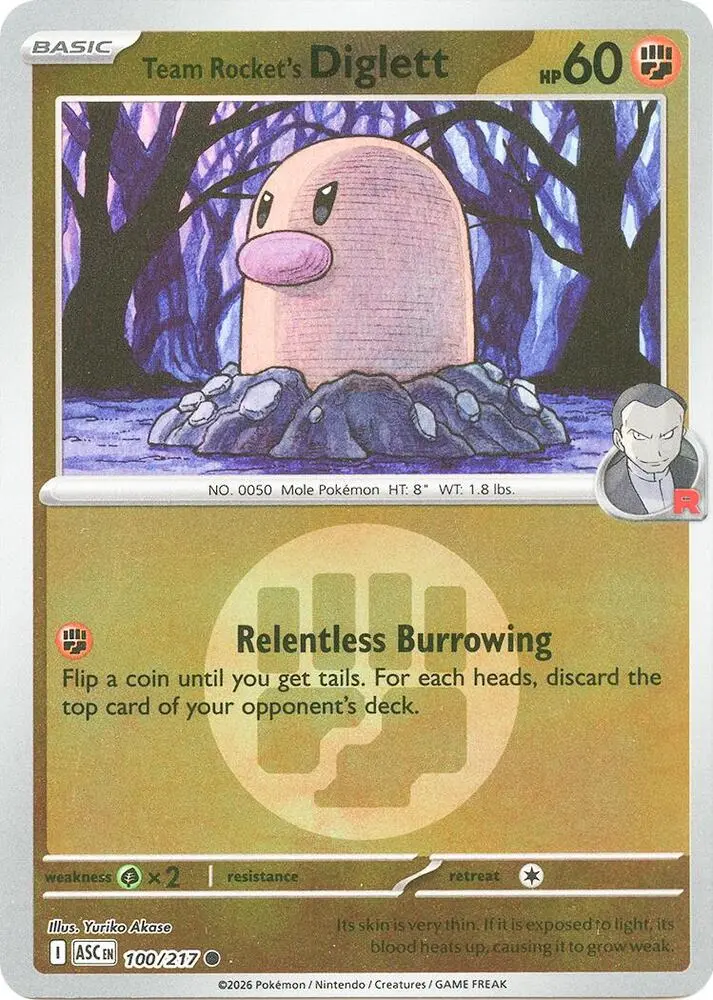 Team Rocket's Diglett (Team Rocket), Ascended Heroes 100/217