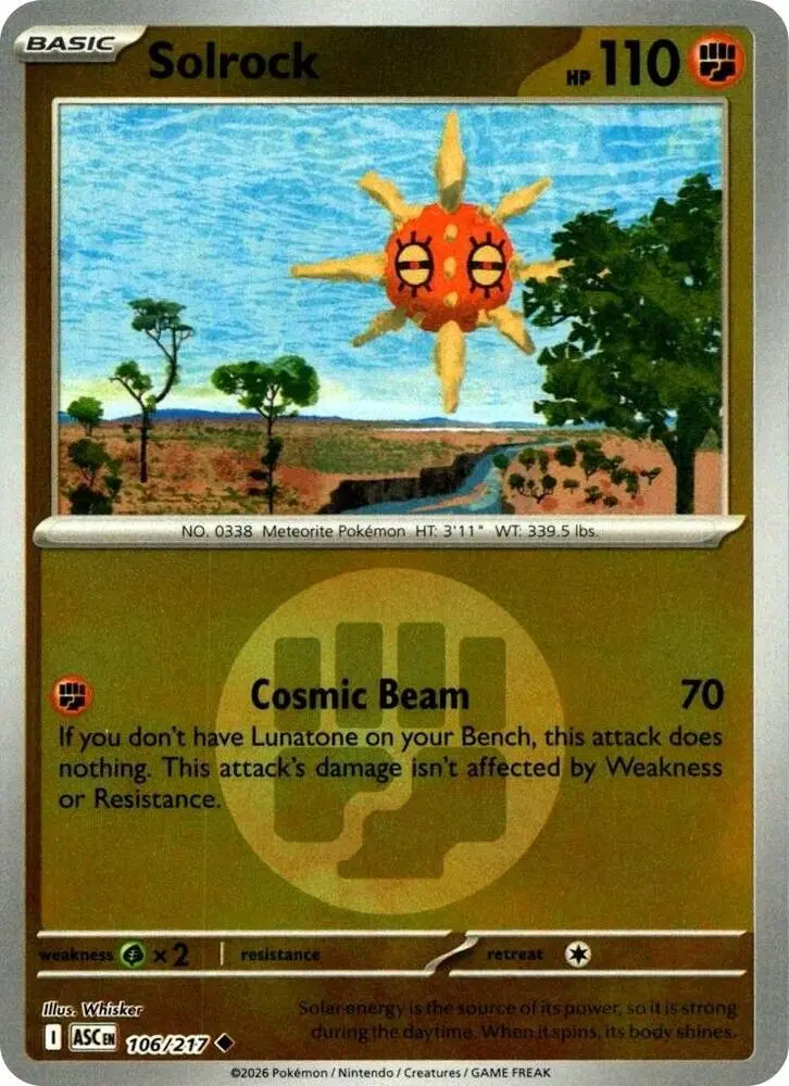 Solrock (Dusk Ball), Ascended Heroes 106/217