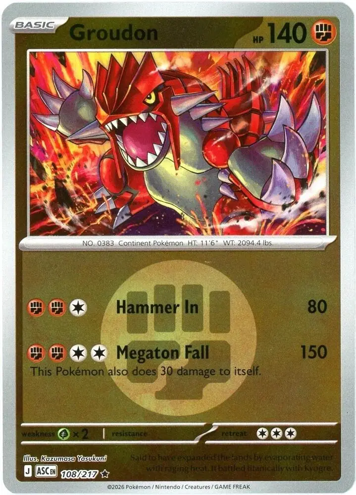 Groudon (Dusk Ball), Ascended Heroes 108/217