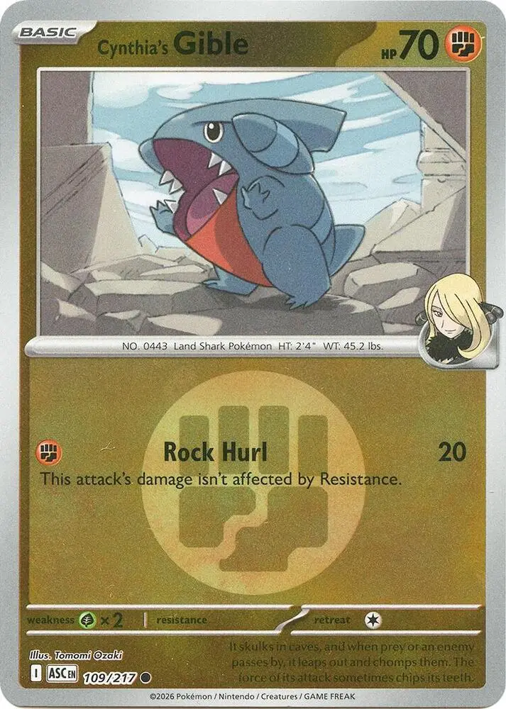 Cynthia's Gible (Poke Ball), Ascended Heroes 109/217