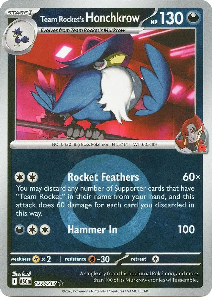 Team Rocket's Honchkrow (Team Rocket), Ascended Heroes 127/217