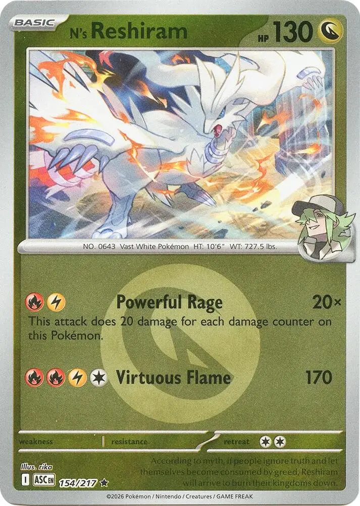 N's Reshiram (Poke Ball), Ascended Heroes 154/217