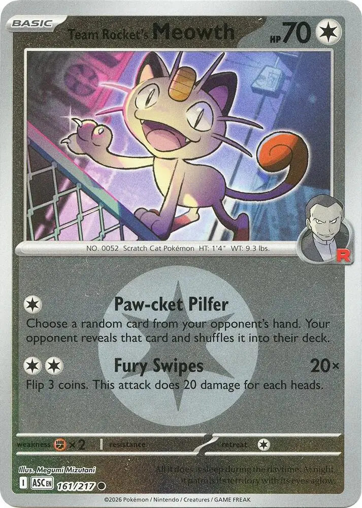 Team Rocket's Meowth (Team Rocket), Ascended Heroes 161/217