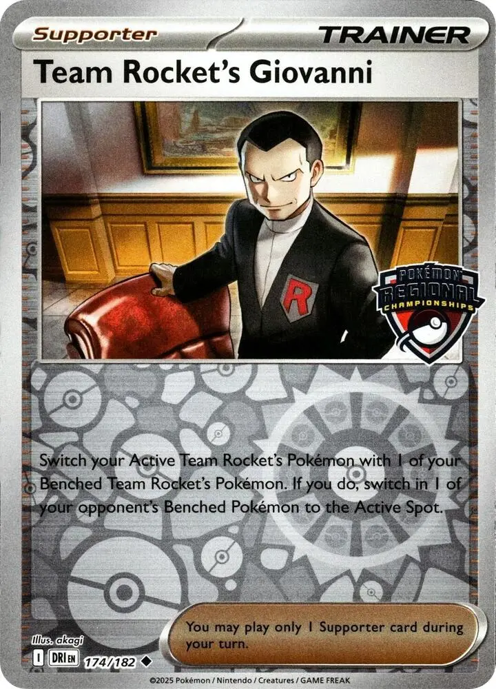 Team Rocket's Giovanni (Regional Championships), League & Championship Cards 174/182