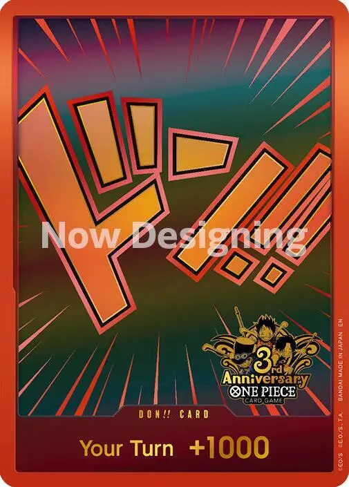 DON!! Card (Japanese Version 3rd Anniversary Set), One Piece Promotion Cards DON!!