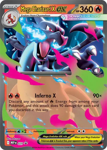 Mega Charizard X ex, MEP Black Star Promos 029