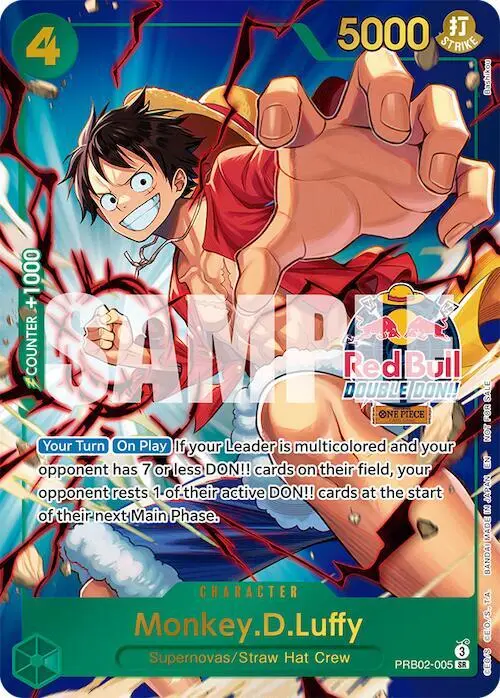 Monkey.D.Luffy (Red Bull Double Don!! Winner), One Piece Promotion Cards PRB02-005