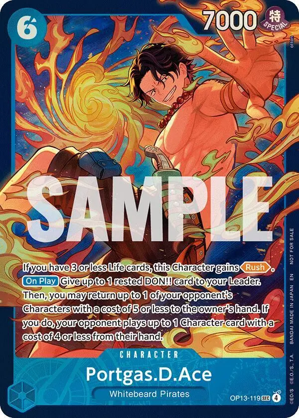 Portgas.D.Ace (Treasure Cup 2026 Store), One Piece Promotion Cards OP13-119