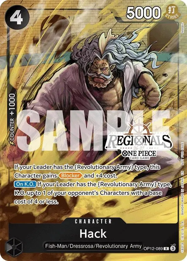 Hack (Regional Participation Pack 2026 Vol.1), One Piece Promotion Cards OP12-089