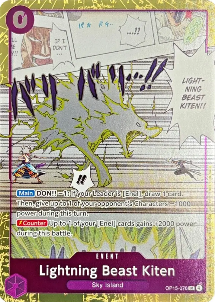 Lightning Beast Kiten (Dash Pack), Adventure on Kami's Island OP15-076