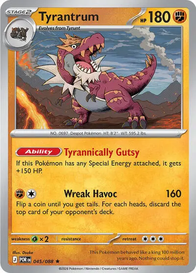 Tyrantrum - 045/088 (Non-Holo), Deck Exclusives 045/088