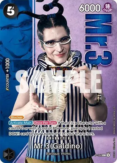 Mr.3 (Galdino Premium Card Collection -Live Action Edition Vol.2 Baroque Works-), One Piece Promotion Cards P-148