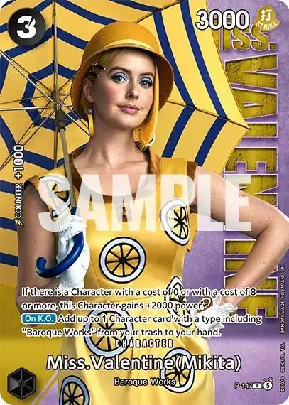 Miss.Valentine (Mikita Premium Card Collection -Live Action Edition Vol.2 Baroque Works-), One Piece Promotion Cards P-147
