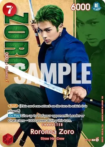 Roronoa Zoro (Premium Card Collection -Live Action Edition Vol.2 Straw Hat Crew-), One Piece Promotion Cards P-141