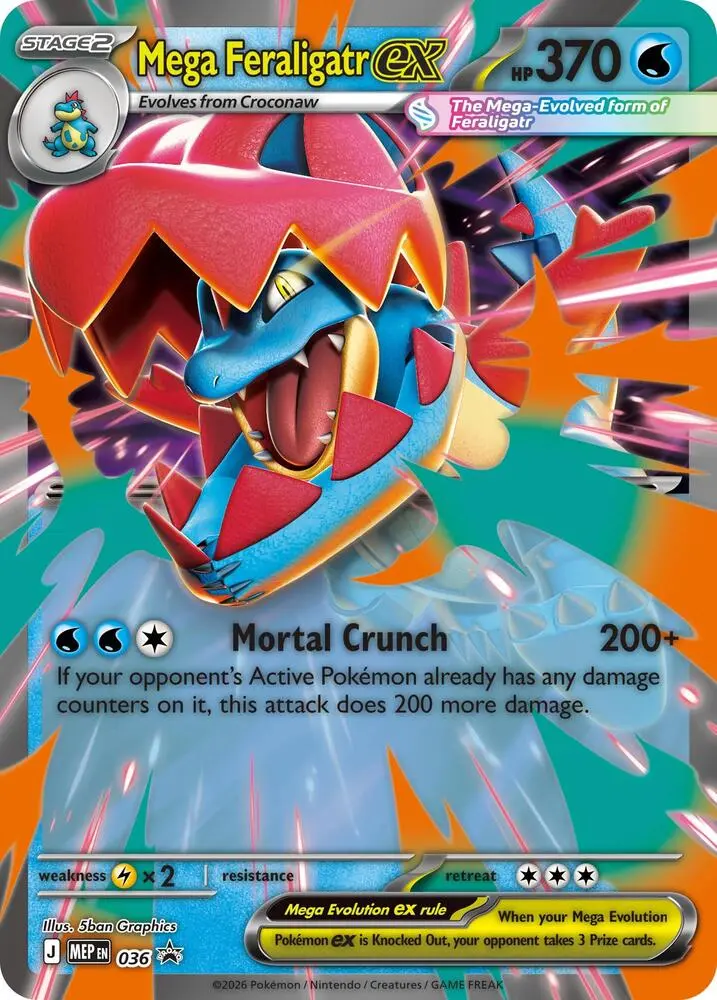Mega Feraligatr ex, MEP Black Star Promos 036
