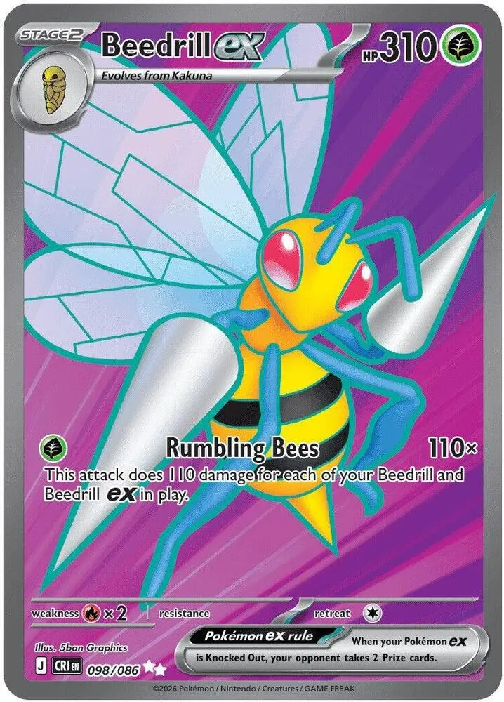 Beedrill ex, Chaos Rising 098/86