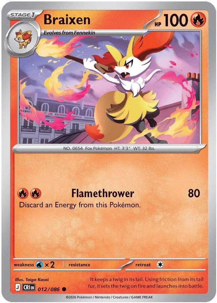 Braixen, Chaos Rising 012/86
