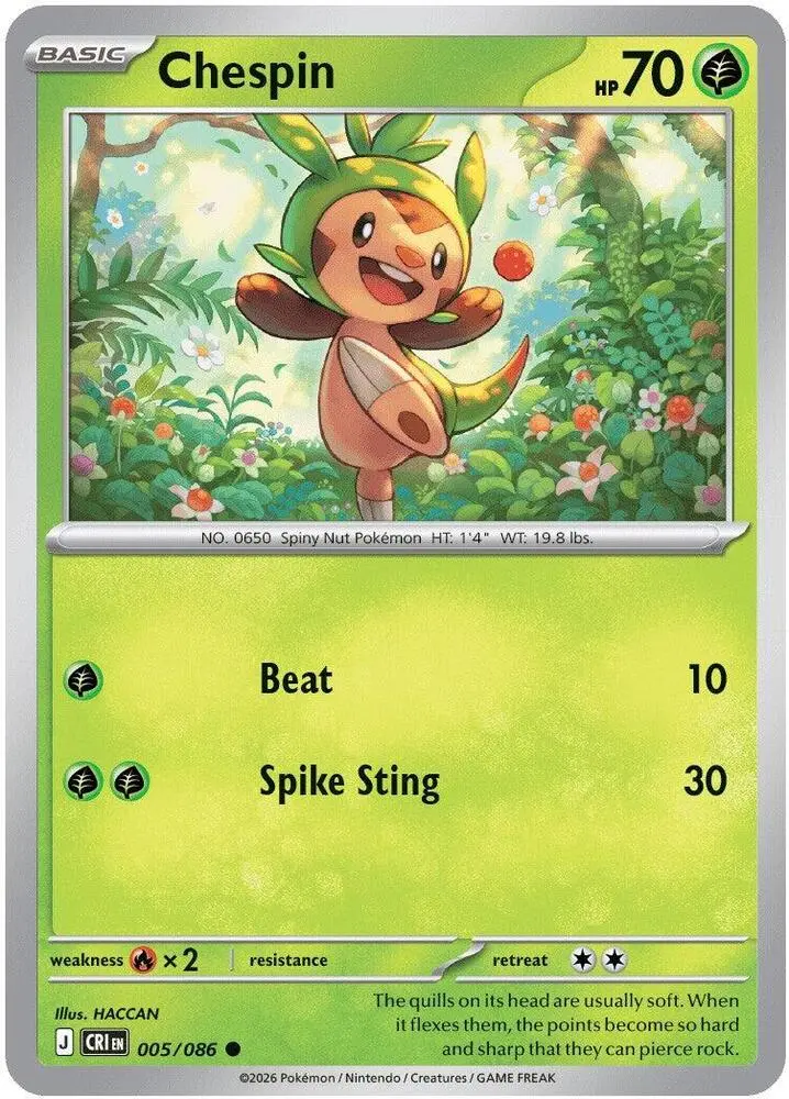 Chespin, Chaos Rising 005/86