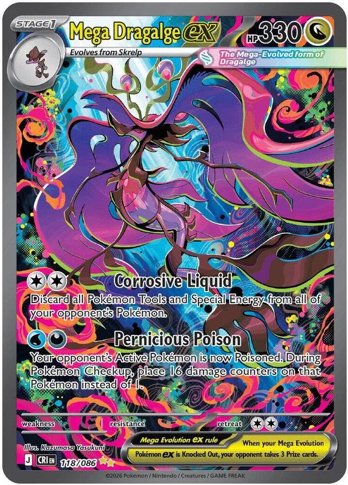 Mega Dragalge ex, Chaos Rising 118/86