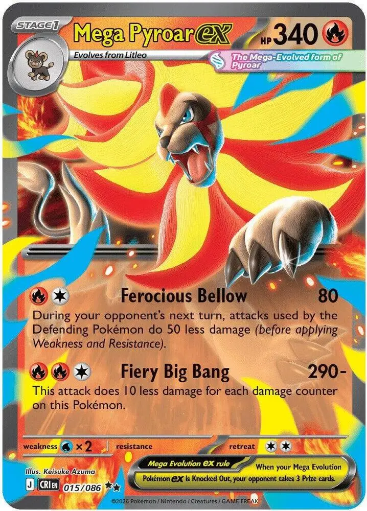 Mega Pyroar ex, Chaos Rising 015/86